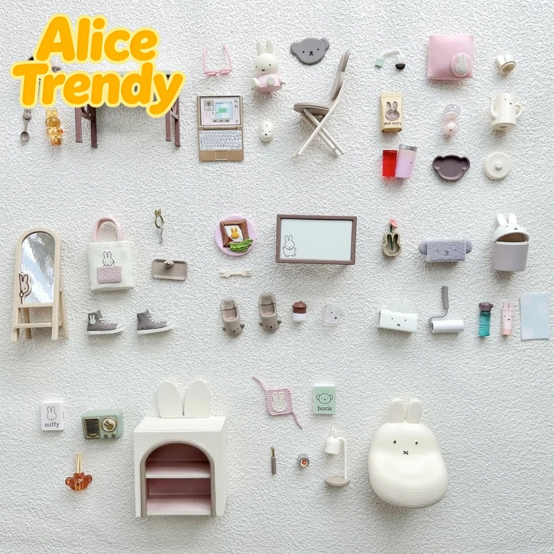 Model Kit Diorama - Re-Ment Blind Box Diorama-Set, Miffy's Sweet