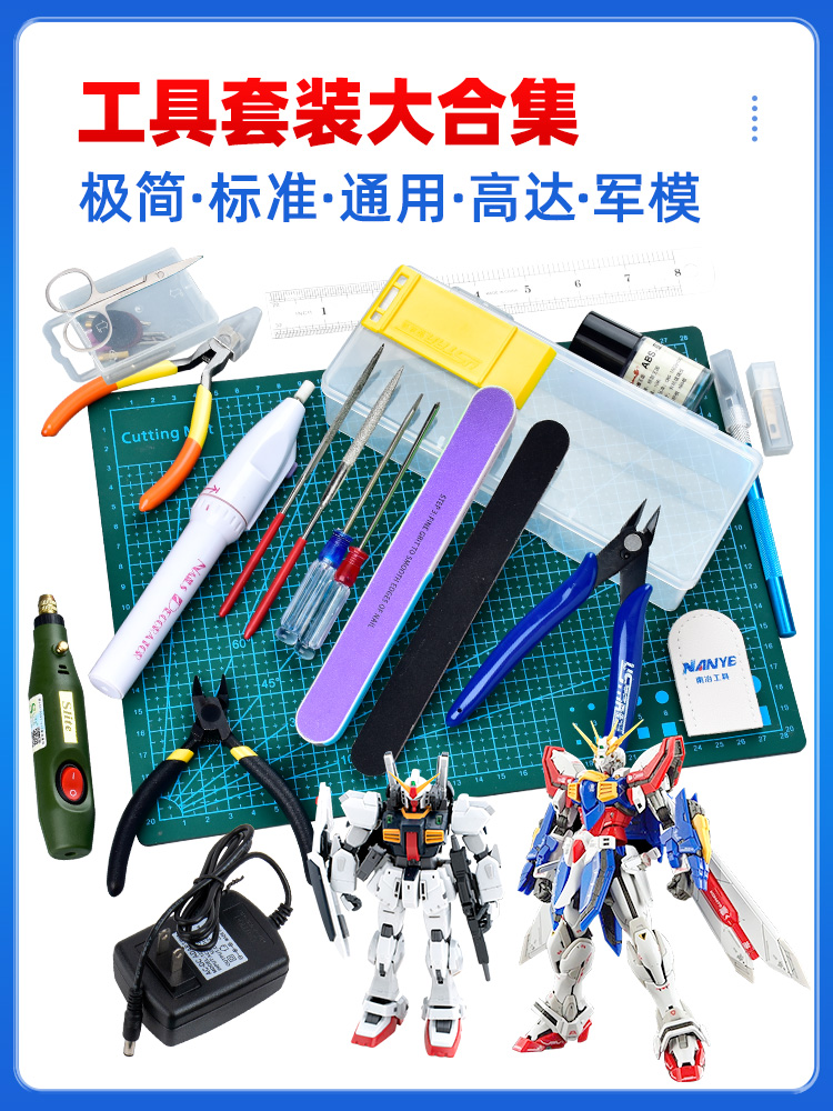 Model Kit Tweezers - Gundan-Modellwerkzeug für Modellierset, Schere, Stift, Messer,