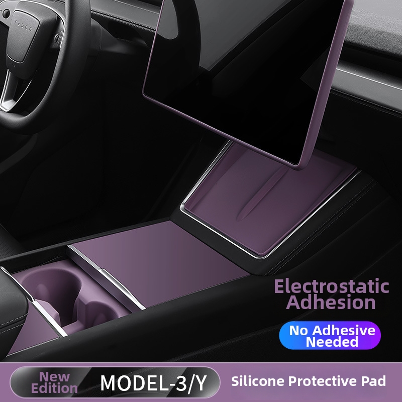 Frame Model Kit - Für Tesla Model 3/Y/YL Mittelkonsolen-Schutzmatte Bildschirmrahmen-Zierleistenset