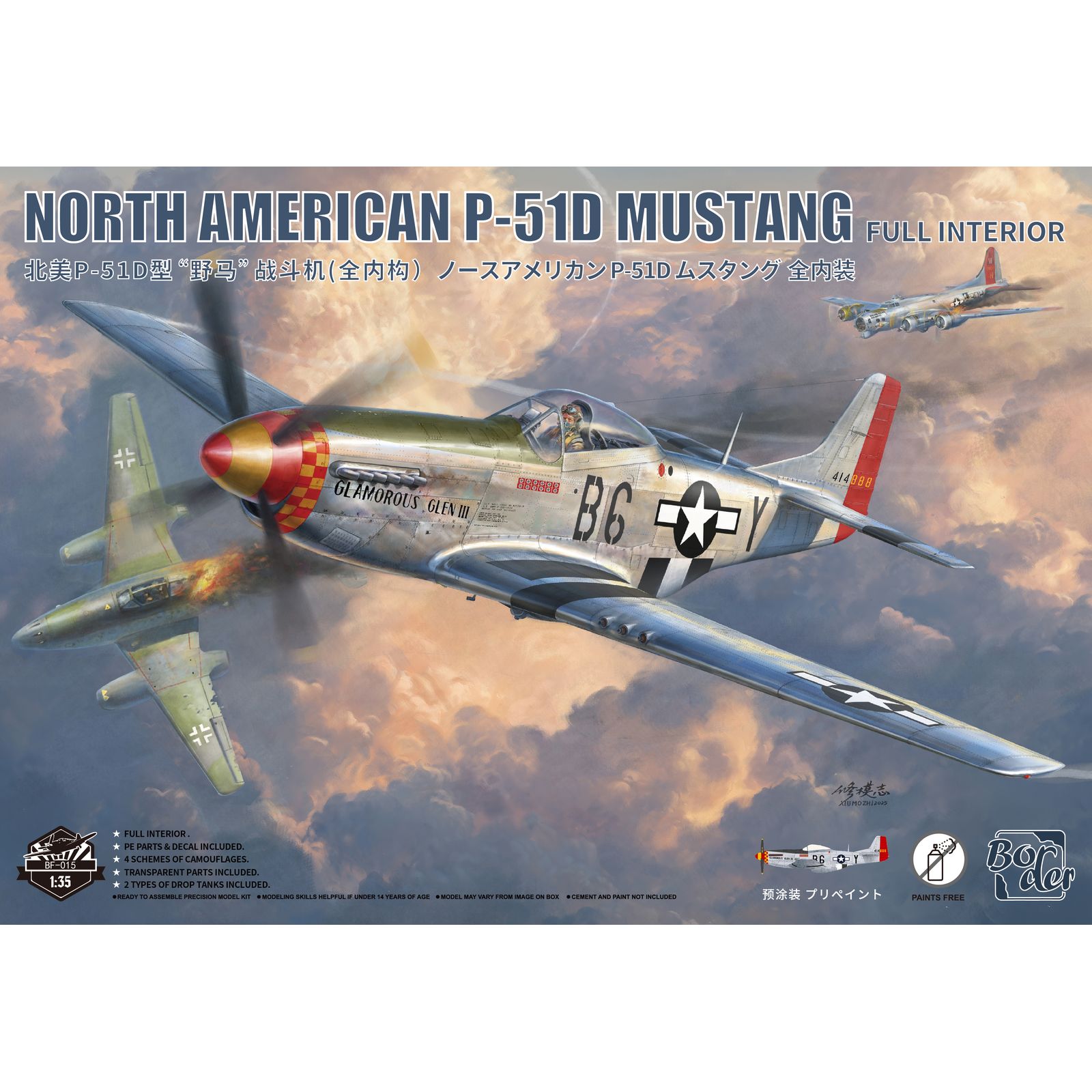 Model Kit Mustang - BORDER BF-015 1/35 North American P-51D