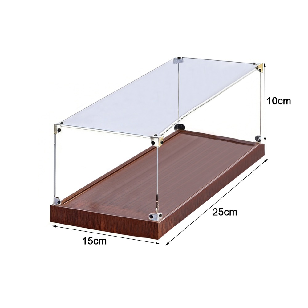 Model Kit Display Case - Transparente Acryl-Vitrine, stapelbares Design, Holzboden, Modell-Vitrine,