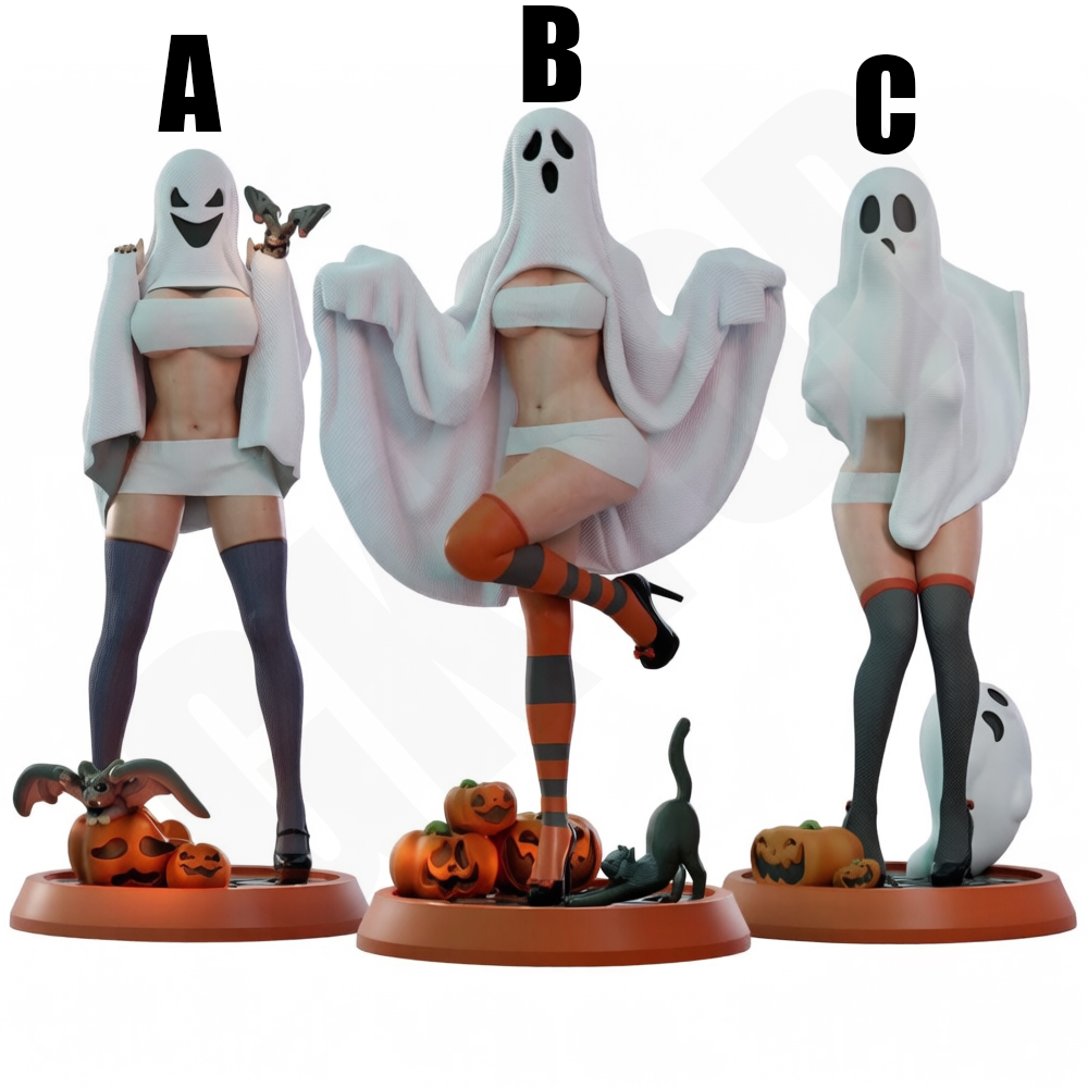 Model Kit Diorama - Halloween Ghost Lady, Maßstab 1:24, Resin-Garage-Kit,