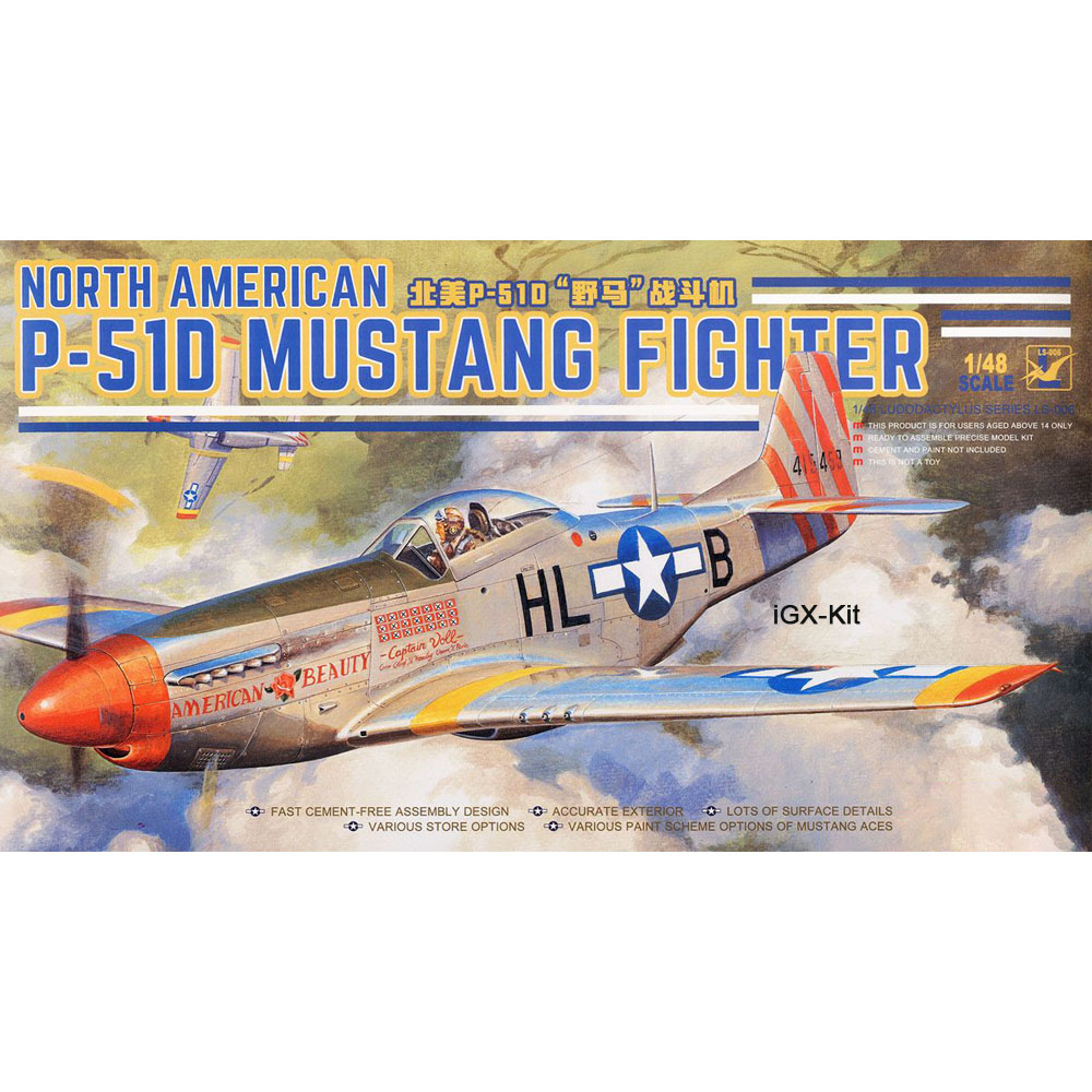 Model Kit Mustang - Meng LS-006 1/48 Maßstab Nordamerikanisches P51