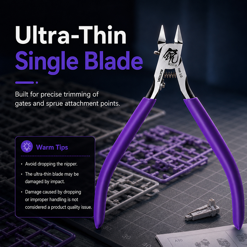 Model Kit Tweezers - Modellzangen, ultradünne, einseitige Gundam-Modellbauwerkzeuge für Anfänger