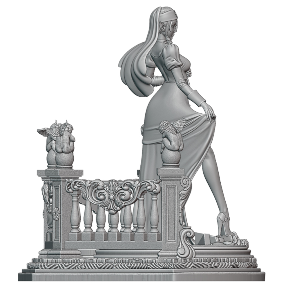 Elfen-Geistlicher-Dame mit Kre – Model Figure Base Bewertung und Preis